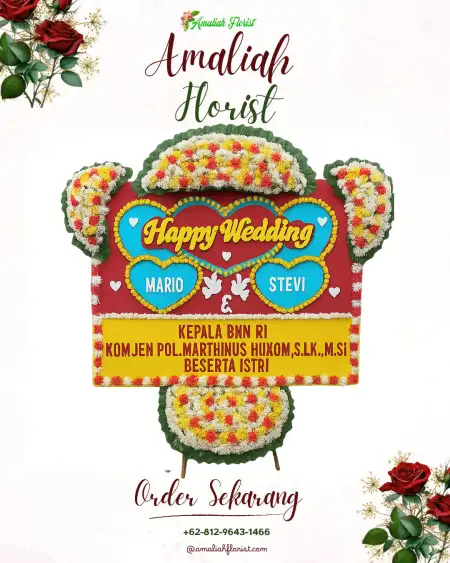 Papan Bunga Pernikahan Gelam